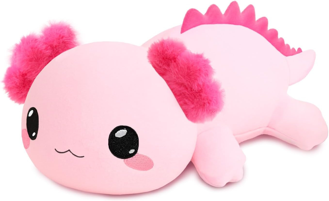 Weighted Stuffed Animals, Axolotl Stuffed Animal with Weighted Beads, Cute Plush Toy Pillow Gifts for Adults Kids Boys Girls