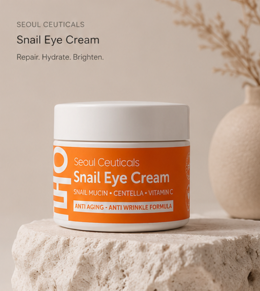 Snail Eye Cream - Korean Skin Care Anti-Aging, Anti-Wrinkle Formula - for Dark Undereyes