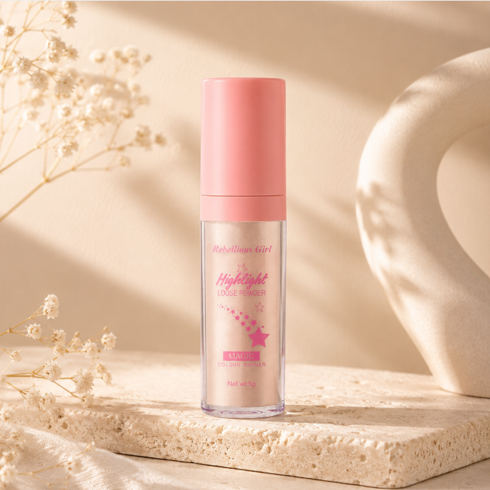 Fairy Shimmer Highlighter Powder-Glitter Wand for Face and Body Makeup Shimmering Powder for Brides on Their Wedding Stage